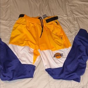 Los Angeles lakers tear away game pants size L